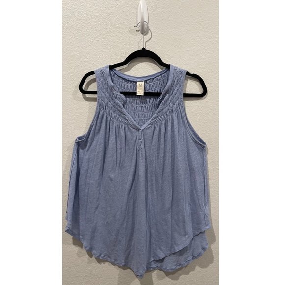 WE THE FREE New to Town Smocked Tank Top Dreamy Clouds - Picture 4 of 6
